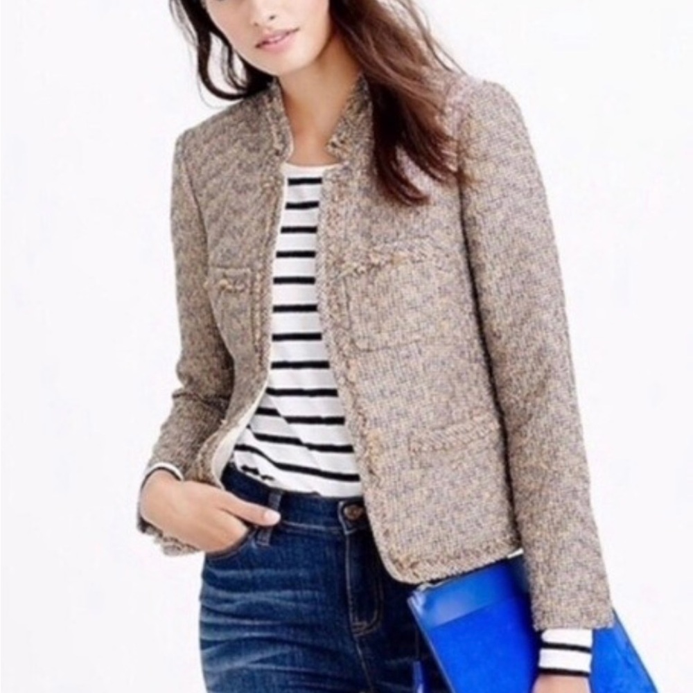 NWOT J.CREW GOLD & PURPLE CHIC BLAZER, SIZE 4